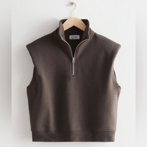 NWOT & Other Stories half-zip jersey vest